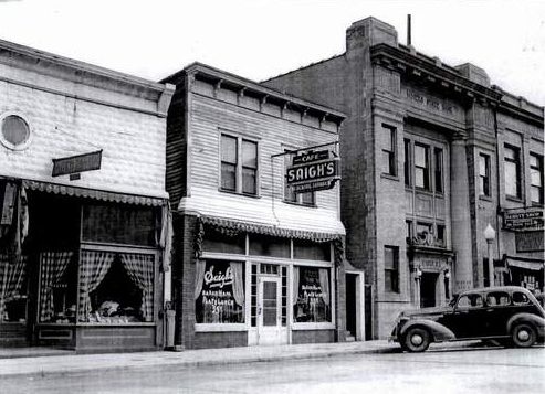 The Miners State Bank prior to covered Drive-thru